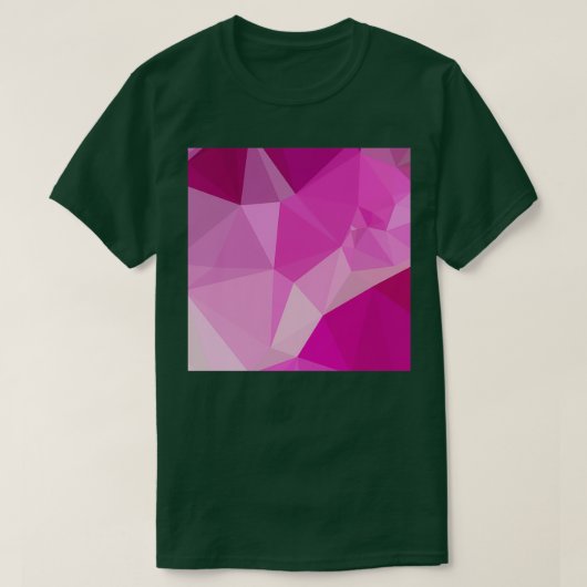 Mode Fuchsia Pink Abstract Low Polygon Backgrou T-shirt (Design voorkant)