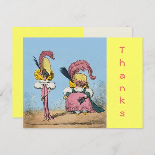 Mode Funny ~ Briefkaart / Uitnodigingen 4,25 x 5,6 (Voorkant / Achterkant)