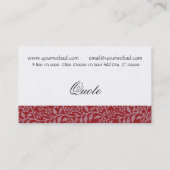 Mode — geavanceerd model — consultant voor Mode va Visitekaartje (Achterkant)