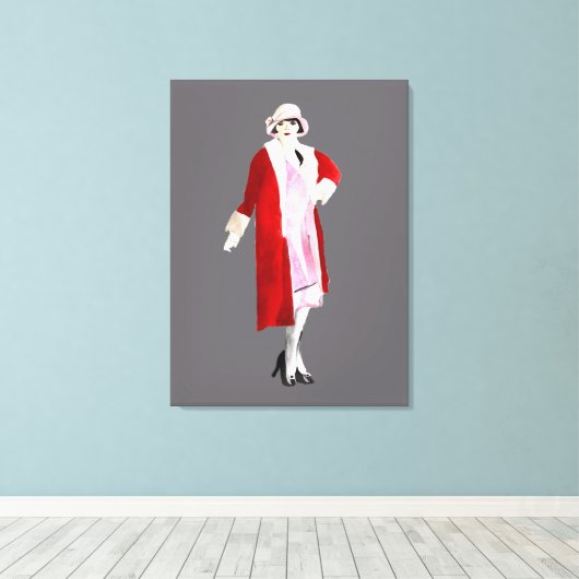 mode, geblazen in de twintigste canvas afdruk (Insitu (Houten vloer))