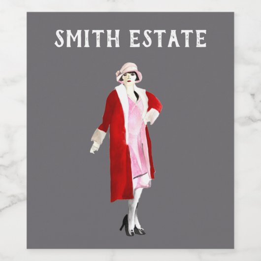  mode, geblazen in de twintigste wijn etiket (Enkel label)