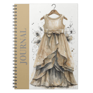 Mode Geïnspireerd Little Black Dress (LBD) Beige Notitieboek