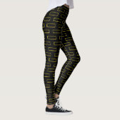 Mode gele rechthoekpatroon leggings (Rechts)