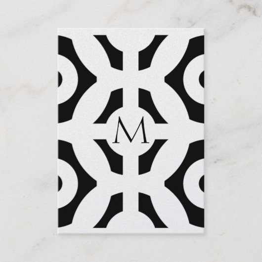 Mode Geometric Pattern Black and White Visitekaartje (Voorkant)