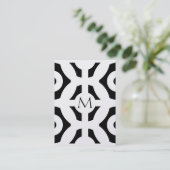 Mode Geometric Pattern Black and White Visitekaartje (Staand voorkant)