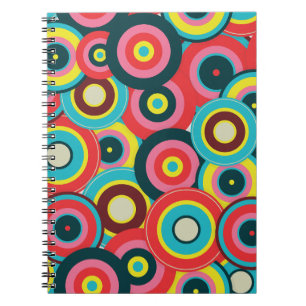 Mode Geometrisch Vintage- Patroon Stijlvol Modern Notitieboek