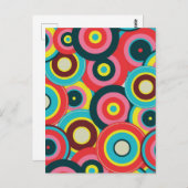 Mode Geometrische Vintage - Patroon Stijlvol Moder Briefkaart (Voorkant / Achterkant)