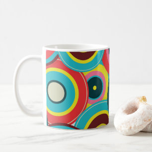 Mode Geometrische Vintage - Patroon Stijlvol Moder Koffiemok