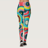 Mode Geometrische Vintage - Patroon Stijlvol Moder Leggings (Achterkant)