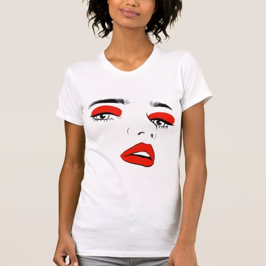 Mode gezicht t-shirt (Voorkant)