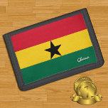 Mode Ghanese vlag, Ghanese patriotten/sport Drievoud Portemonnee<br><div class="desc">WALLETS: Ghana & Ghanese vlag mode - hou van mijn land,  reiscadeaus,  verjaardag van opa,  nationale patriotten / sportfans</div>