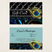 Mode Gift Kaart Peacock Zebra Tufted Satin (Voorkant /achterkant)