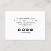 Mode Girl Black Pink Beauty Bar Visitekaartje (Achterkant)