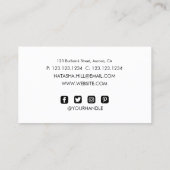 Mode Girl Black Pink Beauty Bar Visitekaartje (Achterkant)