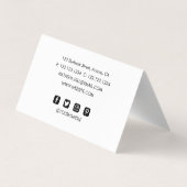 Mode Girl Black Pink Beauty Bar Visitekaartje (Achterkant)