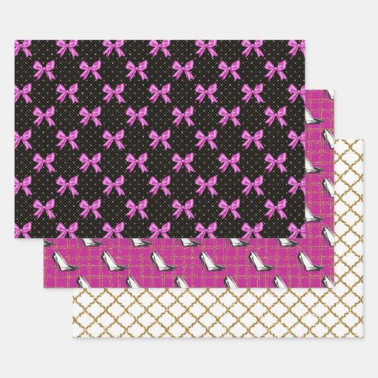 Mode Girl Boss Pattern Inpakpapier Vel (Set)