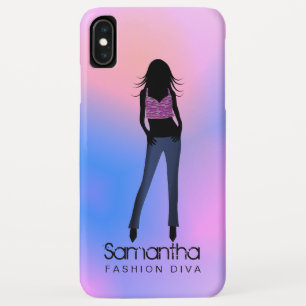 Mode Girl Diva Blue Jeans iPhone XS Max Hoesje