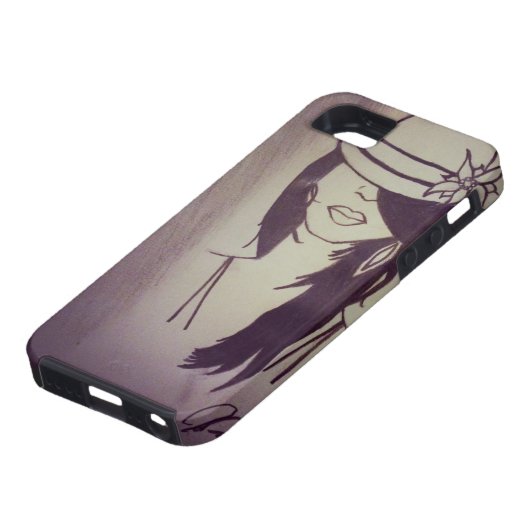Mode Girl iPhone 5 Hoesje - Gepersonaliseerd (Onderkant)