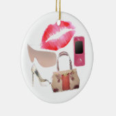 Mode Girl Keramisch Ornament (Rechts)