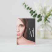 Mode Girl Monogram Visitekaartje (Staand voorkant)