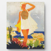 Mode Girl Monte Carlo Beach Travel Fotoplaat (Voorkant)