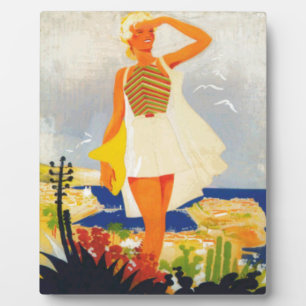 Mode Girl Monte Carlo Beach Travel Fotoplaat