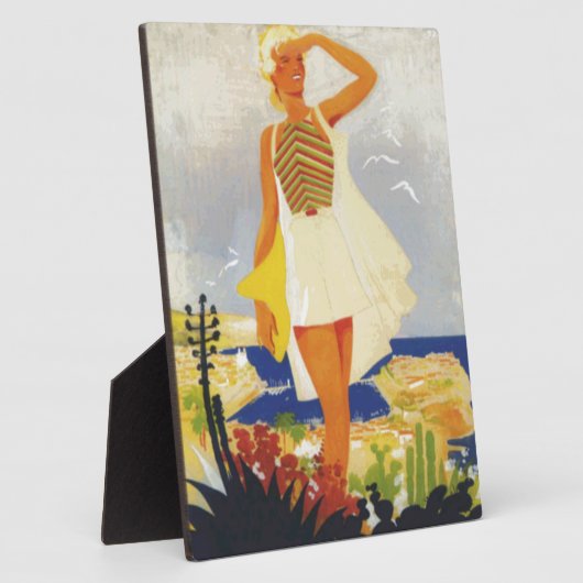 Mode Girl Monte Carlo Beach Travel Fotoplaat (Zijkant)