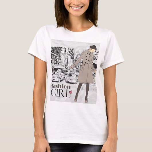 Mode Girl Script Vrouwen T-shirt (Voorkant)
