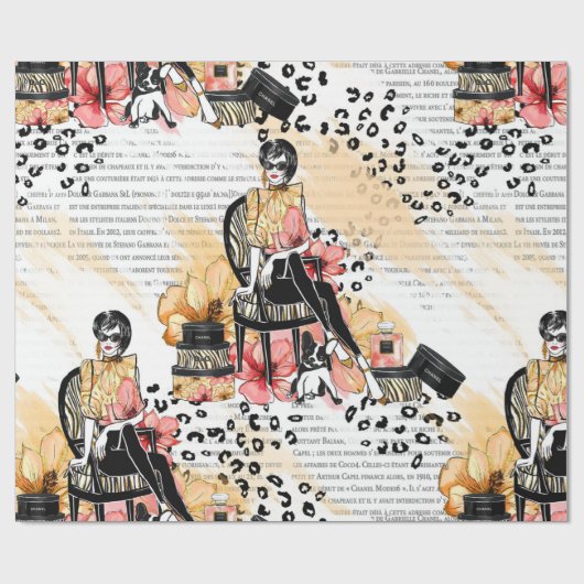 Mode girly cadeaupapier (Vlak)