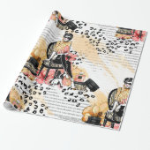 Mode girly cadeaupapier (Uitgerold)