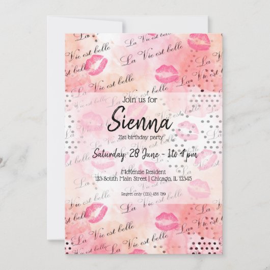 Mode girly kaart (Voorkant)