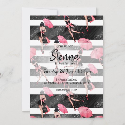 Mode girly kaart (Voorkant)