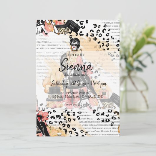 Mode girly kaart (Staand voorkant)