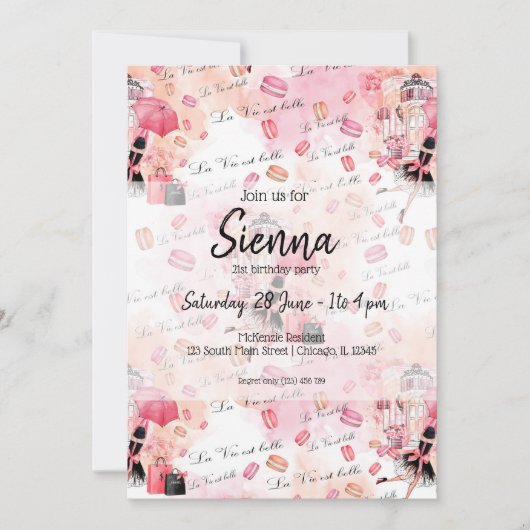 Mode girly kaart (Voorkant)