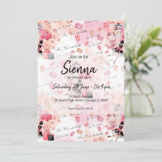 Mode girly kaart (Staand voorkant)