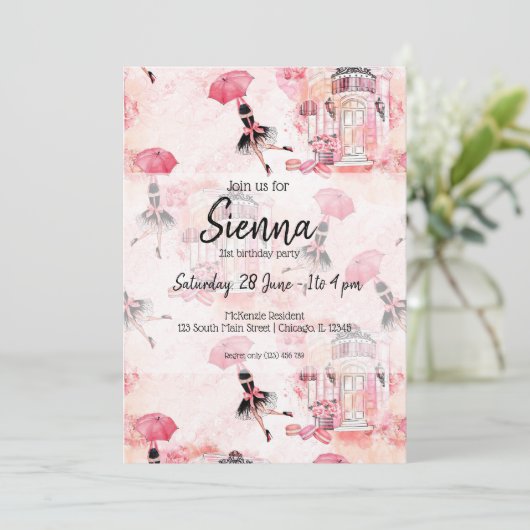 Mode girly kaart (Staand voorkant)