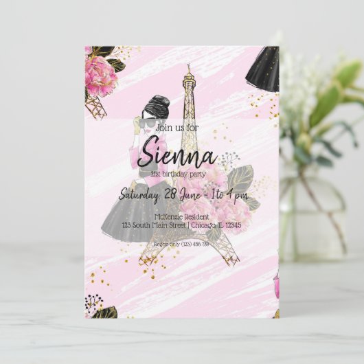 Mode girly kaart (Staand voorkant)