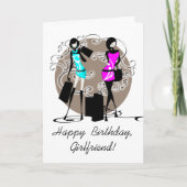 Mode girly meisjes vrienden PERSONALISEREN Kaart (Voorkant)