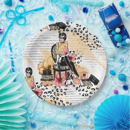 Mode girly papieren bordje (Feest)