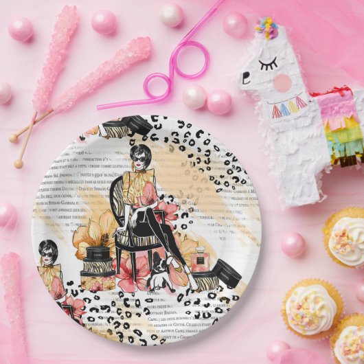 Mode girly papieren bordje (Feest)