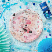 Mode girly papieren bordje (Feest)