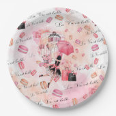 Mode girly papieren bordje (Voorkant)