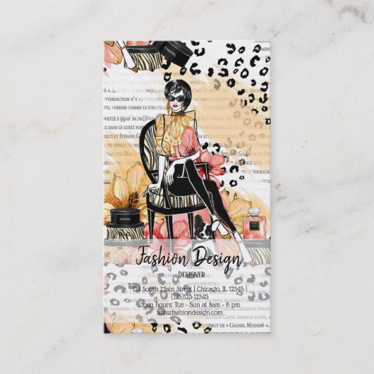 Mode girly visitekaartje (Voorkant)