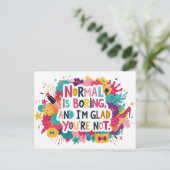 Mode Glamour Make-up Statement Citaat Ontwerp Briefkaart (Staand voorkant)