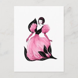 Mode glamour mooie aquarel illustratie briefkaart