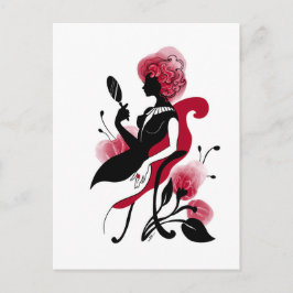 Mode glamour mooie grafische illustratie briefkaart