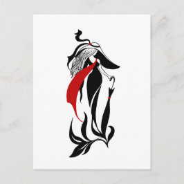 Mode glamour mooie grafische illustratie briefkaart