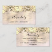 Mode Glitter Gold Event Planner Winkelroze glam Visitekaartje (Voorkant / Achterkant)