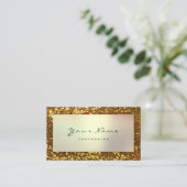 Mode Glitter Makeup Stylist Blogger Violet Gold Visitekaartje (Staand voorkant)