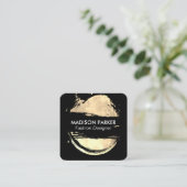 Mode Gold en zwart Vierkante Visitekaartje (Staand voorkant)